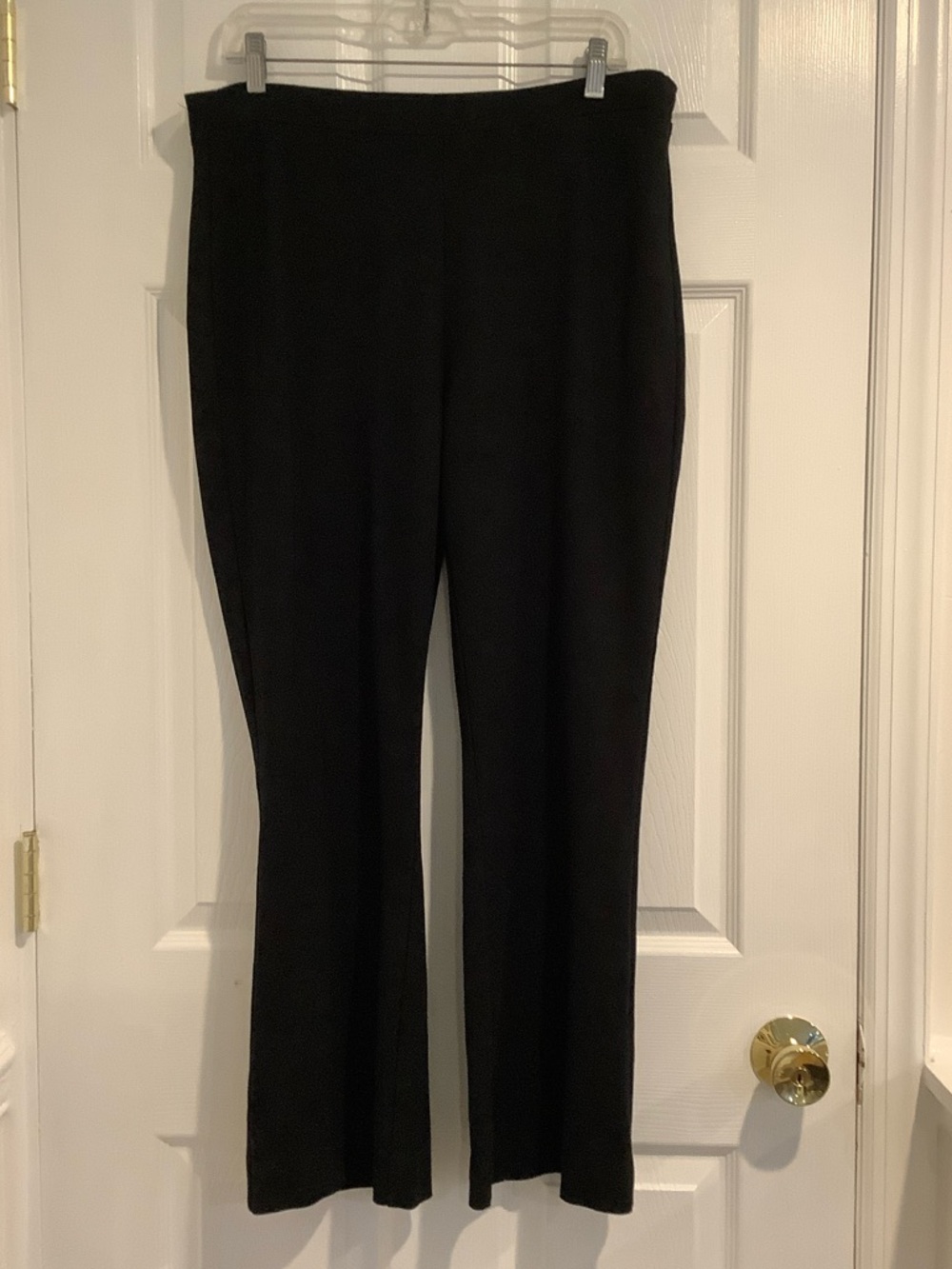 KOBI HALPERIN Women’s Black Stretch Pull On Boot Cut Minimalist Trousers Pants L